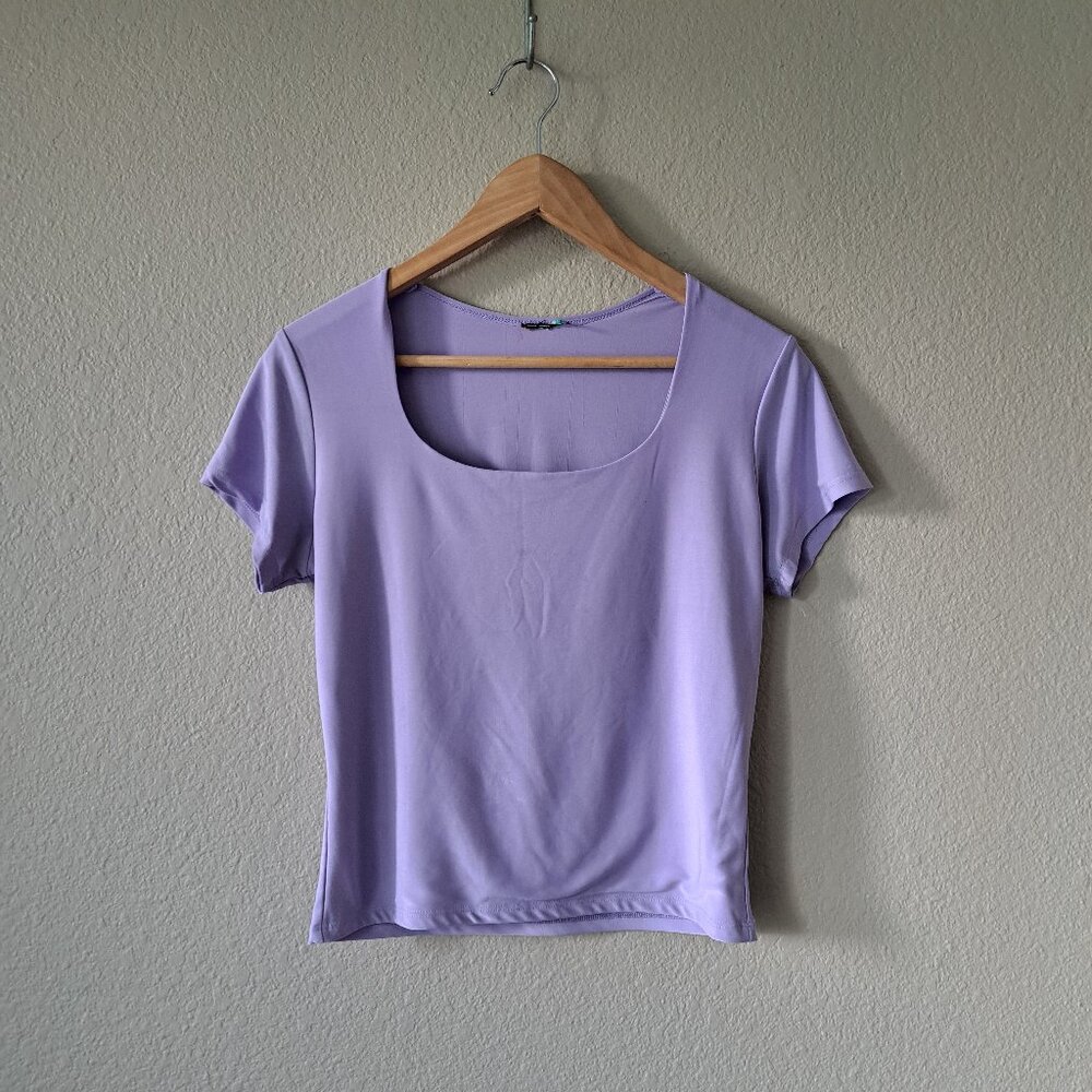 Lavender Women's Vintage Short Sleeve Top in Size Small